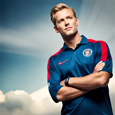 Un jugador de fútbol con los brazos cruzados